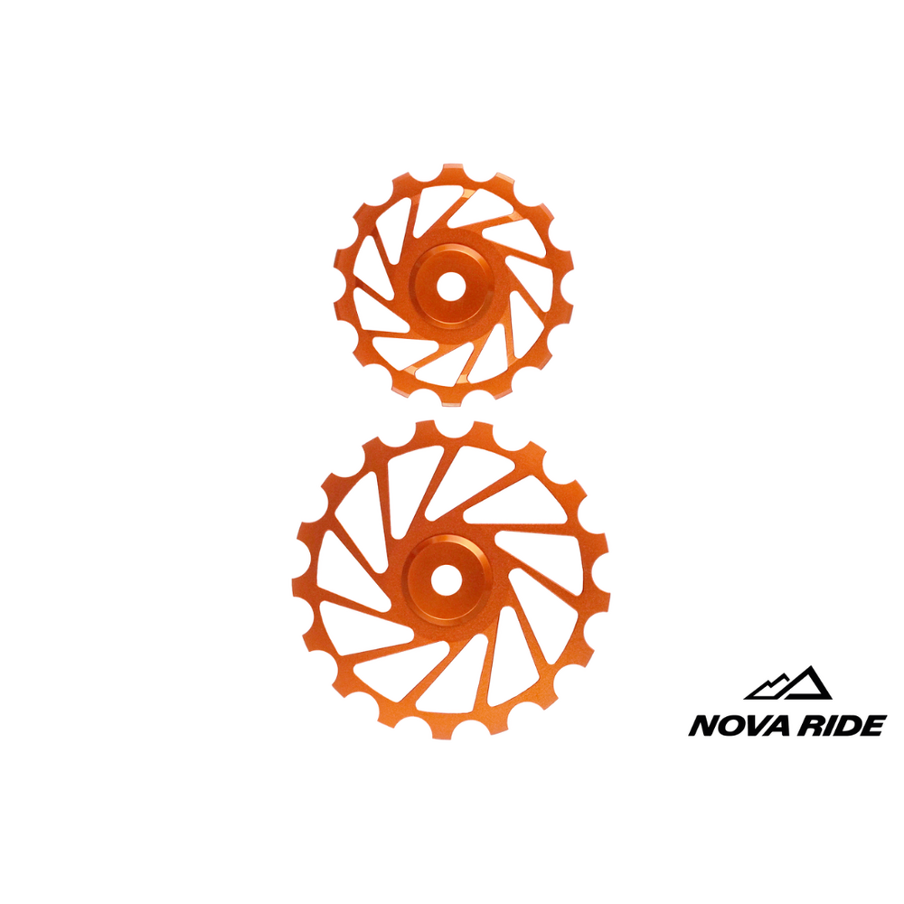 Nova Ride CCD Pulley Wheels 14/17T (Pair) - Orange