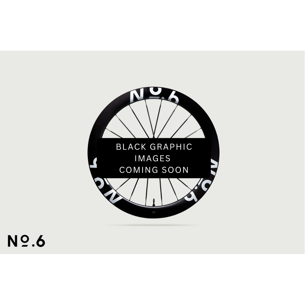 No.6 52/58 Superlight Aero Road Wheelset - Black Graphics